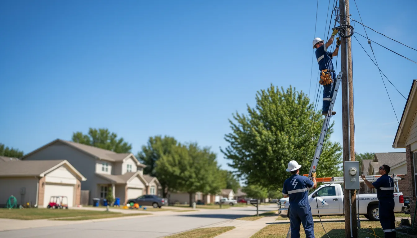 Residential electrician providing installation services in Leland, MS